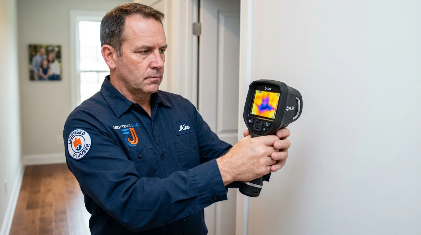 Thermal imaging leak detection by Johns Plumbing LLC in Merrimack
